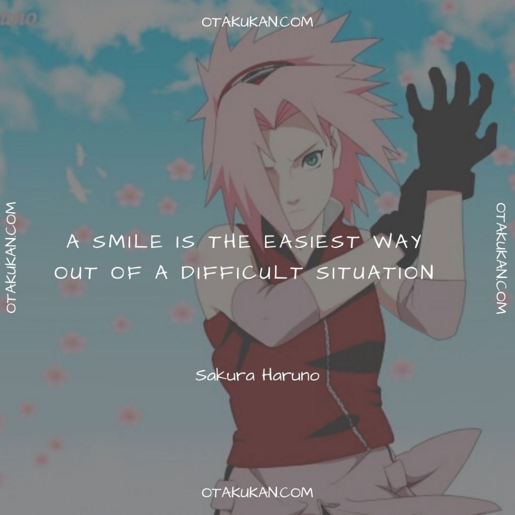 A smile is the easiest way out of a difficult situation