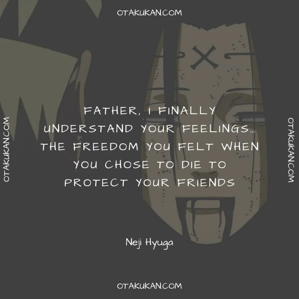 Father, I finally understand your feelings… The freedom you felt when you chose to die to protect your friends
