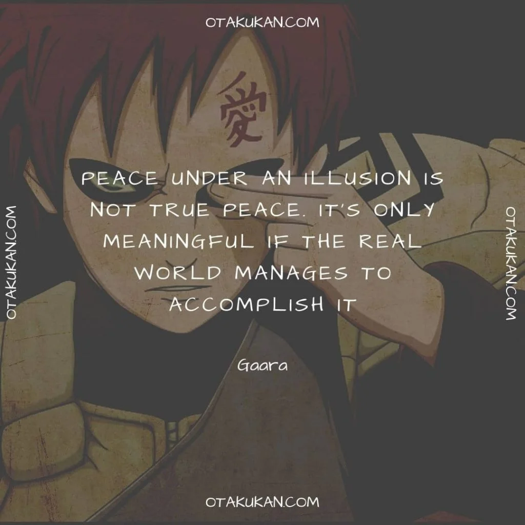 Peace under an illusion is not true peace. It’s only meaningful if the real world manages to accomplish it
