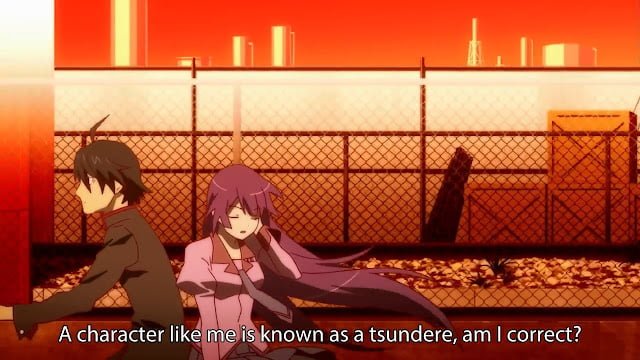 Hitagi Senjougahara at Bakemonogatari.